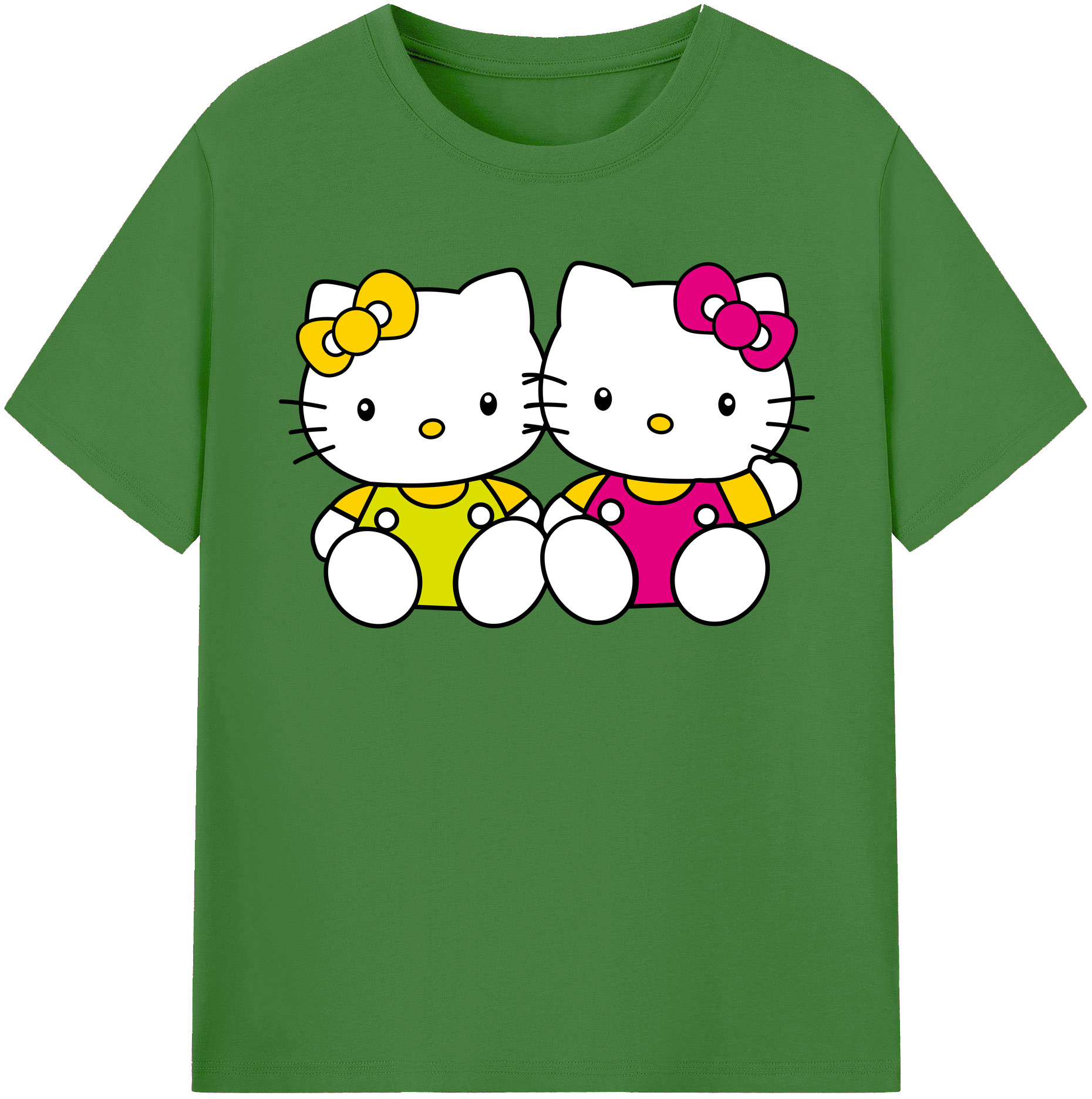 （画像用） Hello Kitty ハローキティ レディースカジュアルプリントTシャツ（綿100％）